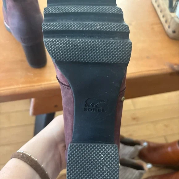 Sorel Dark red Brown Heeled Boots - Picture 7 of 8